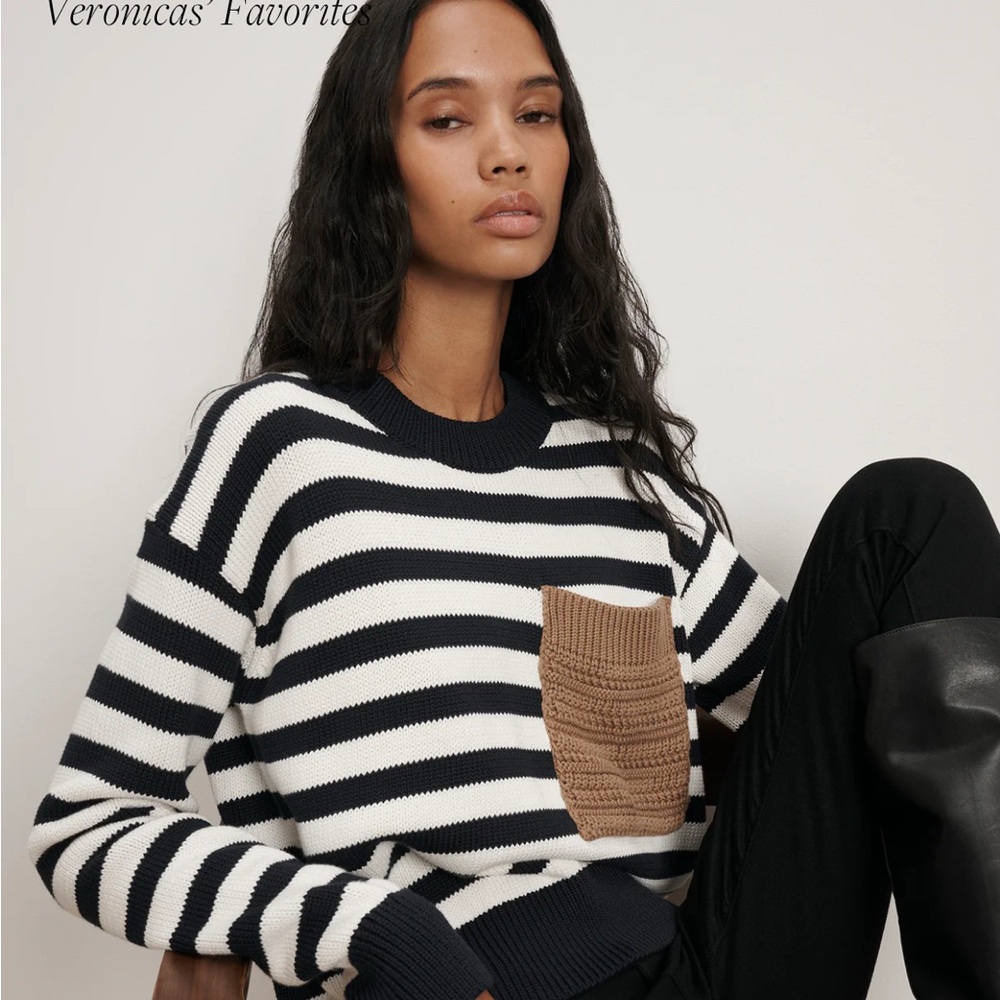 Veronica Beard Emile Striped Sweater